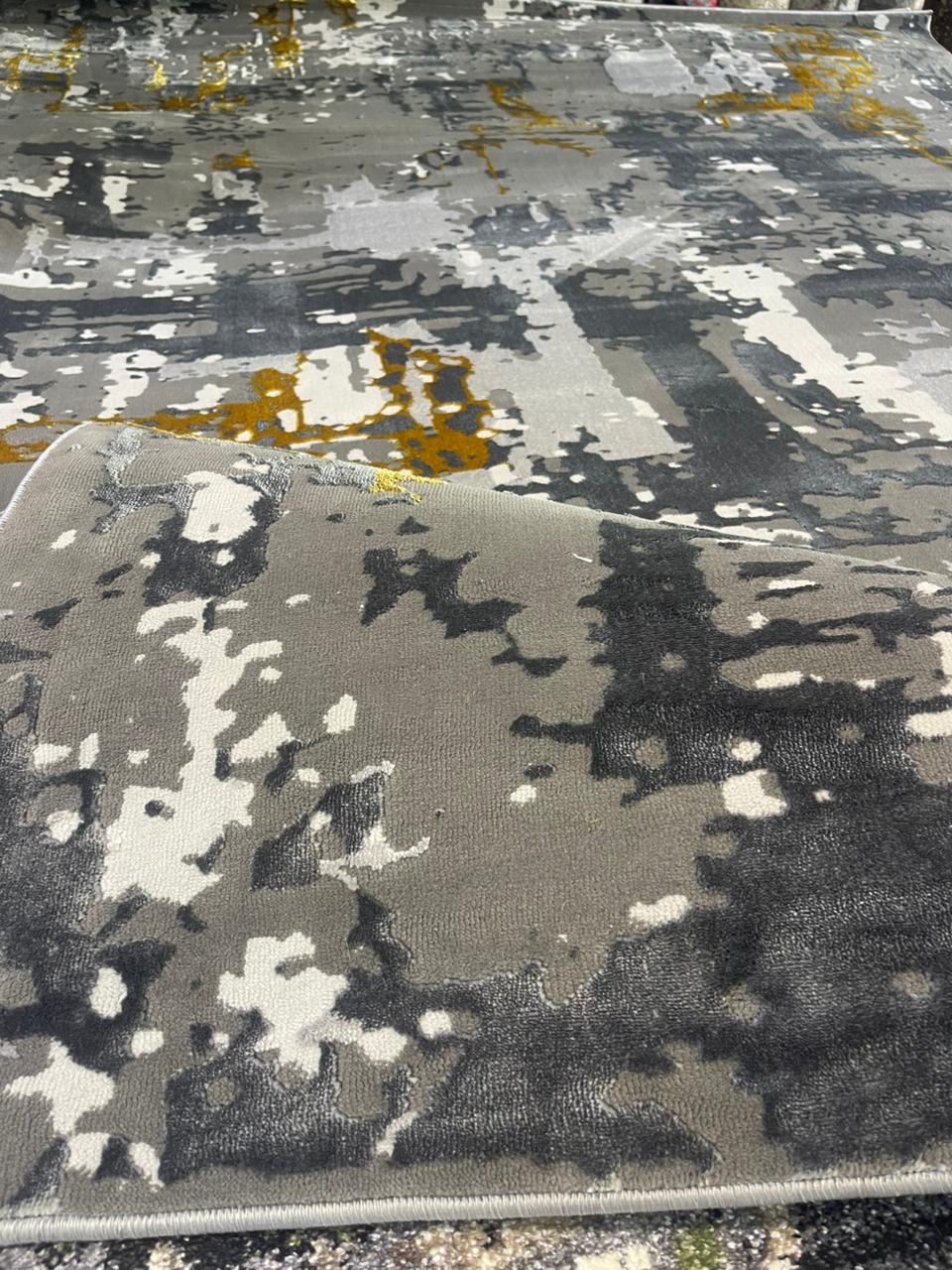 Modern Grey Yellow Radiance Rug