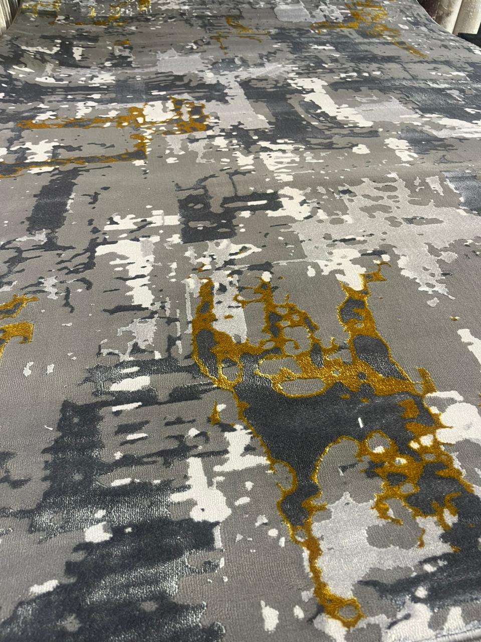 Modern Grey Yellow Radiance Rug
