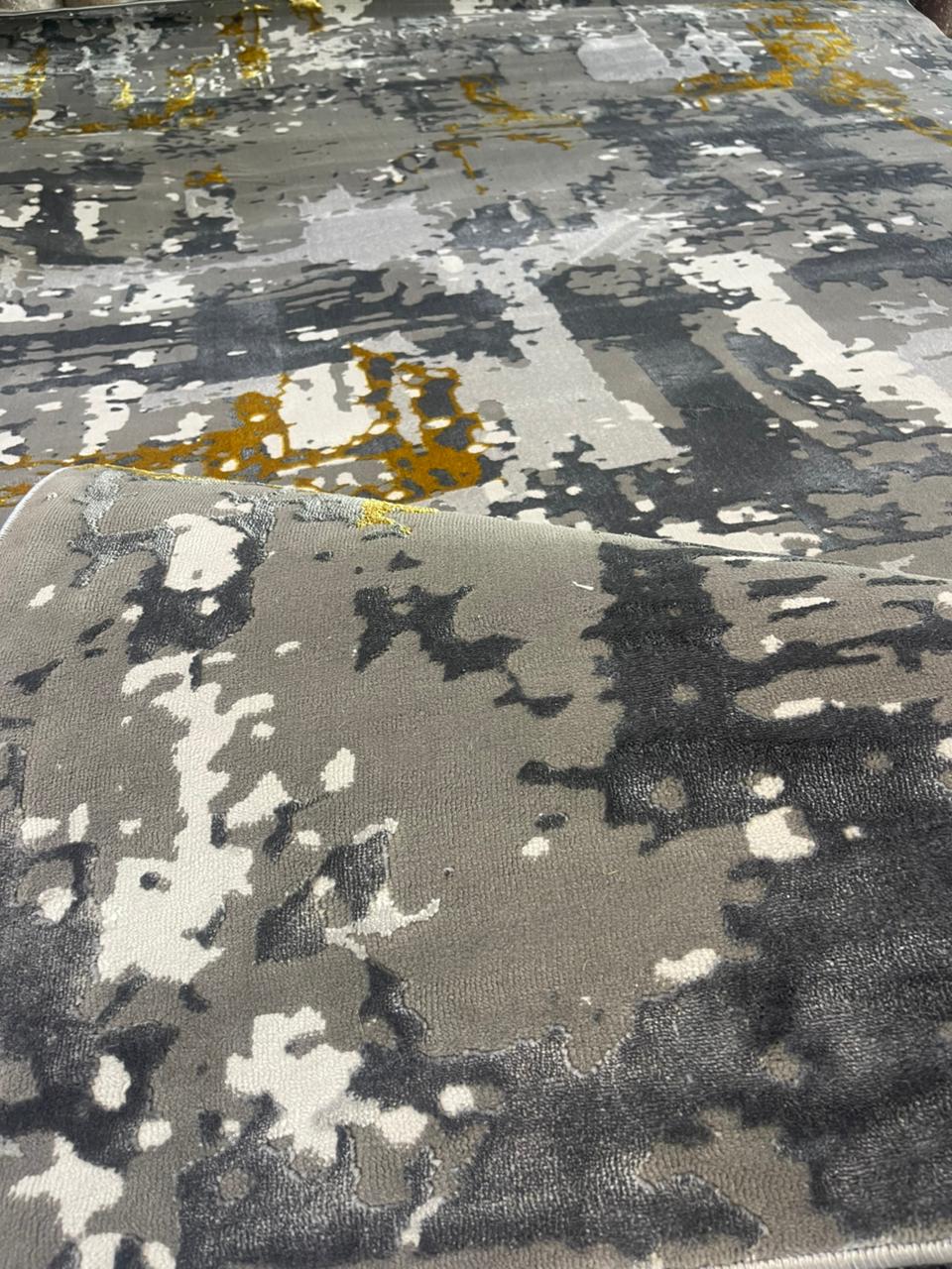 Modern Grey Yellow Radiance Rug