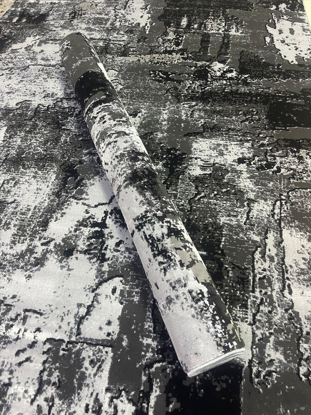 Modern Grey Black Shadow Rug